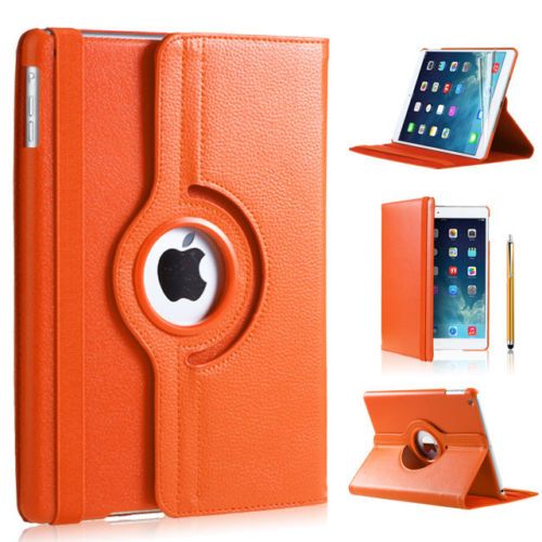 iPad Air hoes 360 graden oranje leer