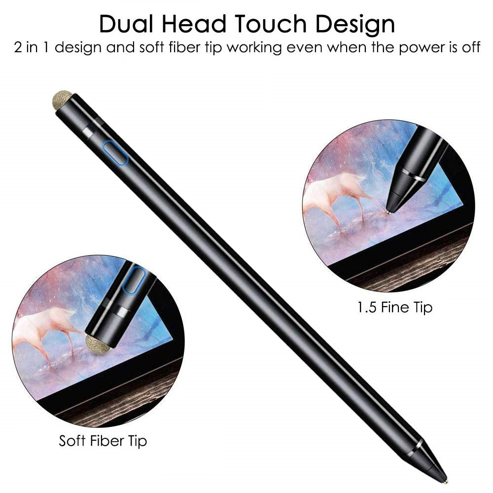 iPad Active Stylus Pen Generic stylus Dual Touch zwart