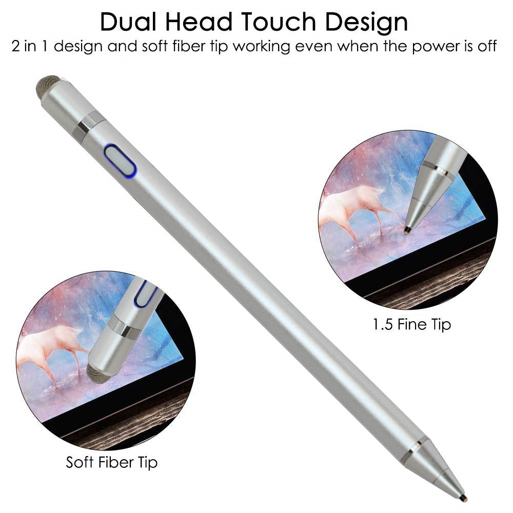 iPad Active Stylus Pen Dual zilver