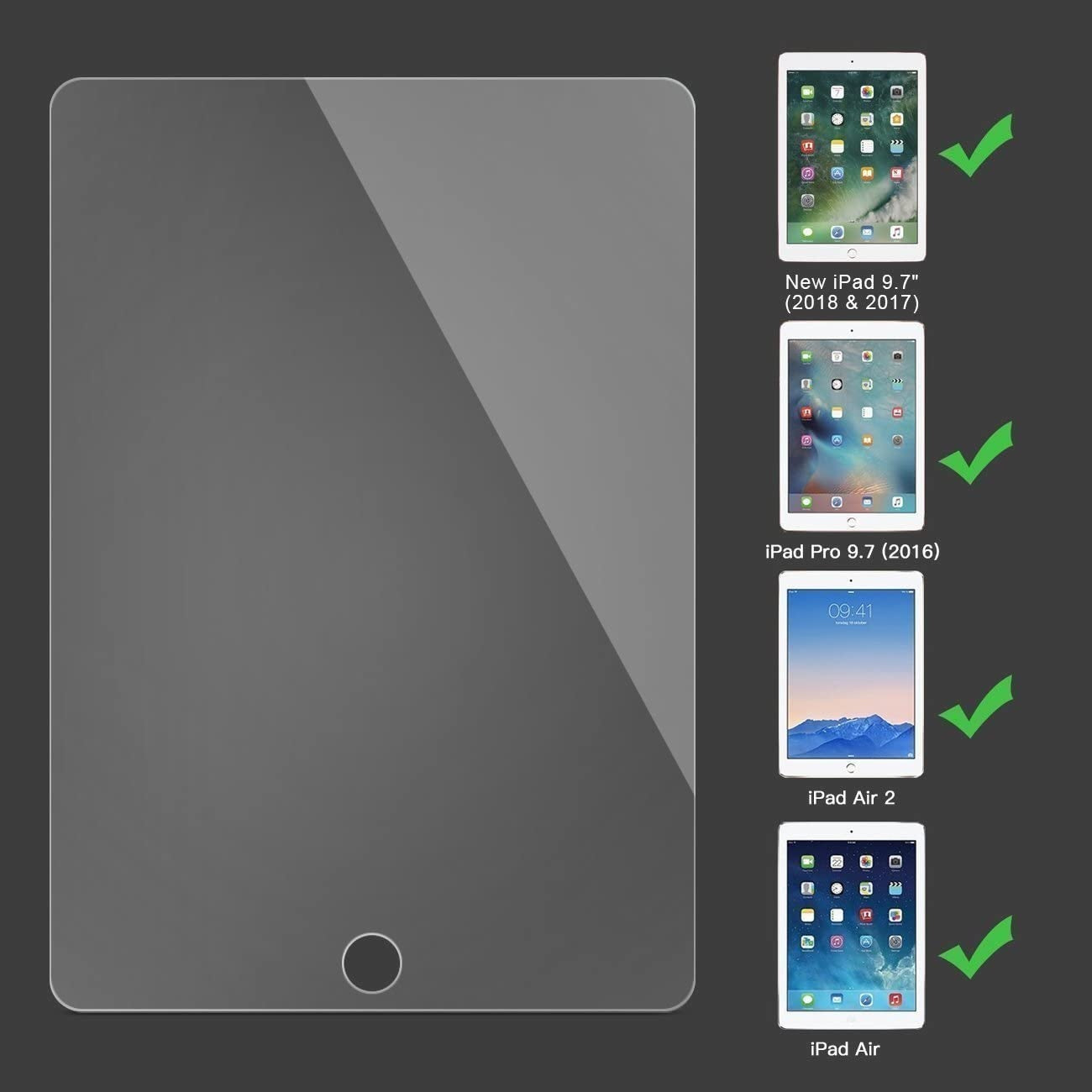 iPad 2017 screenprotector glas