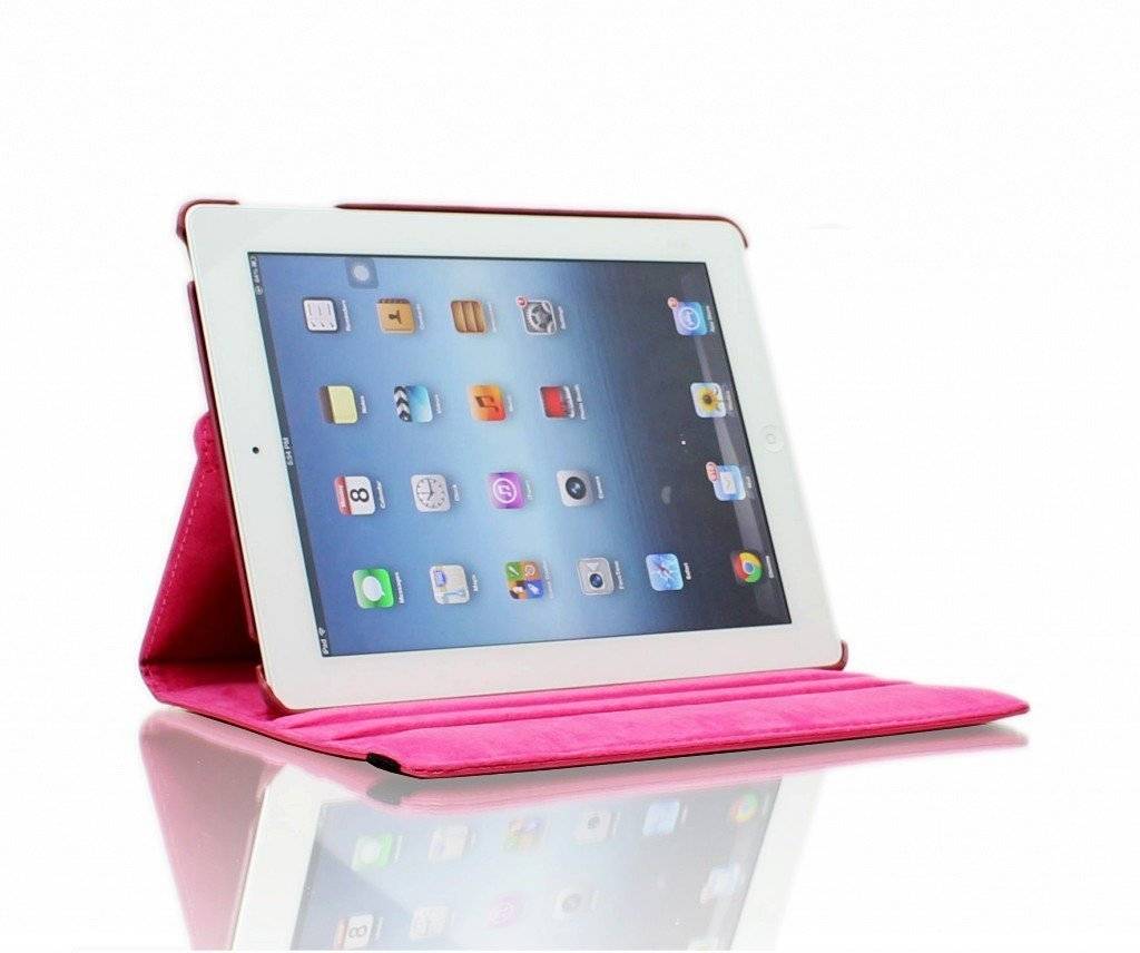 iPad Air hoes 360 graden roze leer