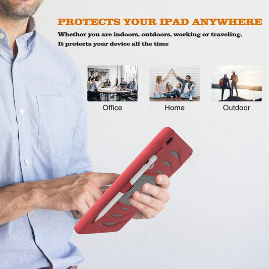 iPad 10.2-inch (2019/2020/2021) Hoes Protector Rood