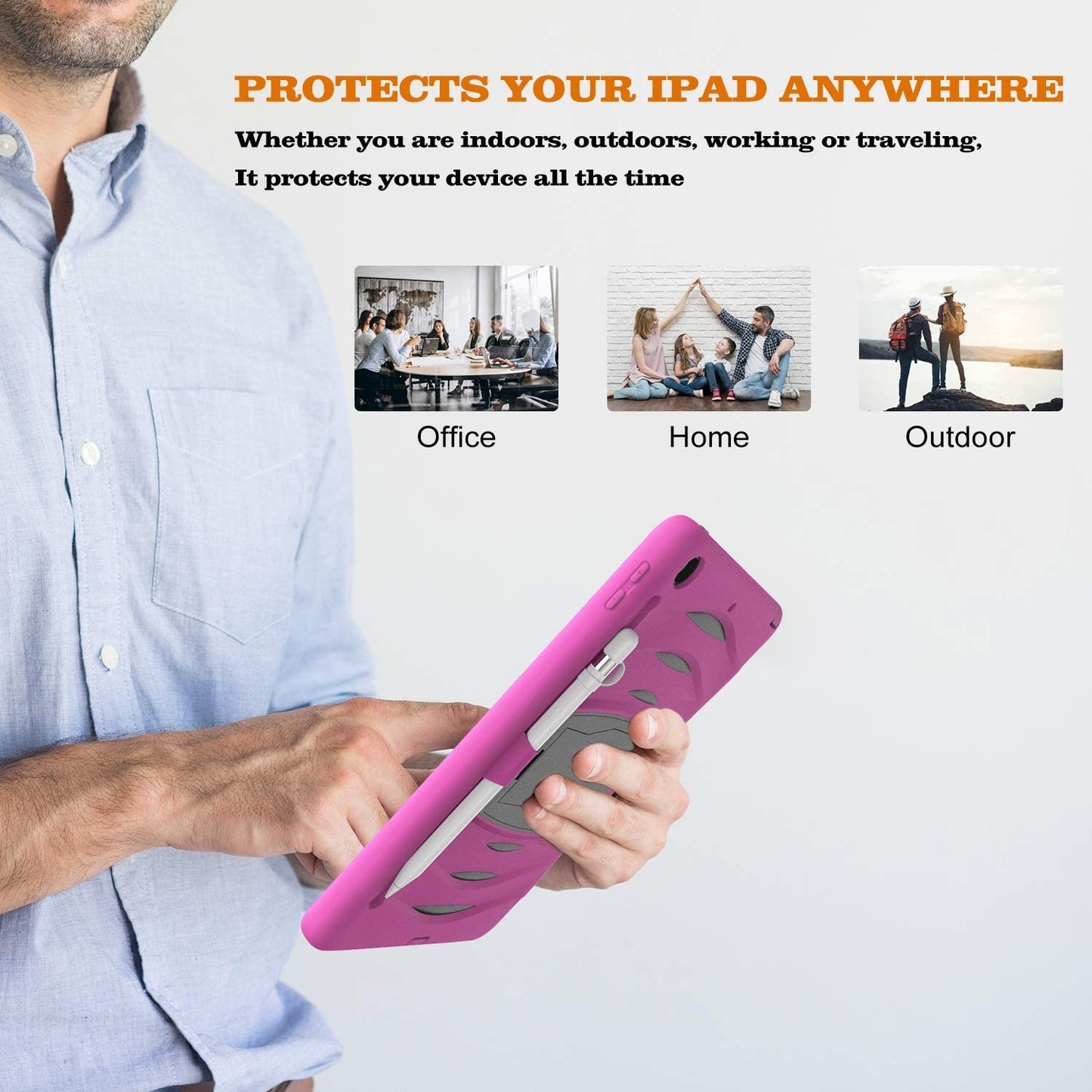 iPad 10.2-inch (2019/2020/2021) Hoes Protector Roze