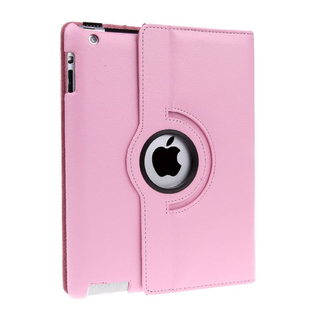 iPad Air 2 hoes 360 graden licht roze leer