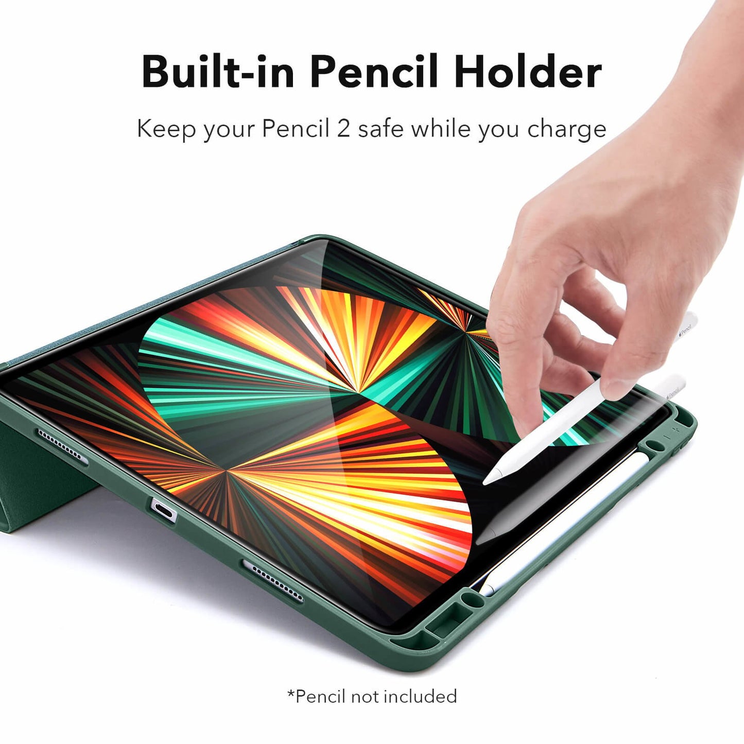 ESR Rebound Pencil Case iPad Pro 2021/2022  12.9-inch groen