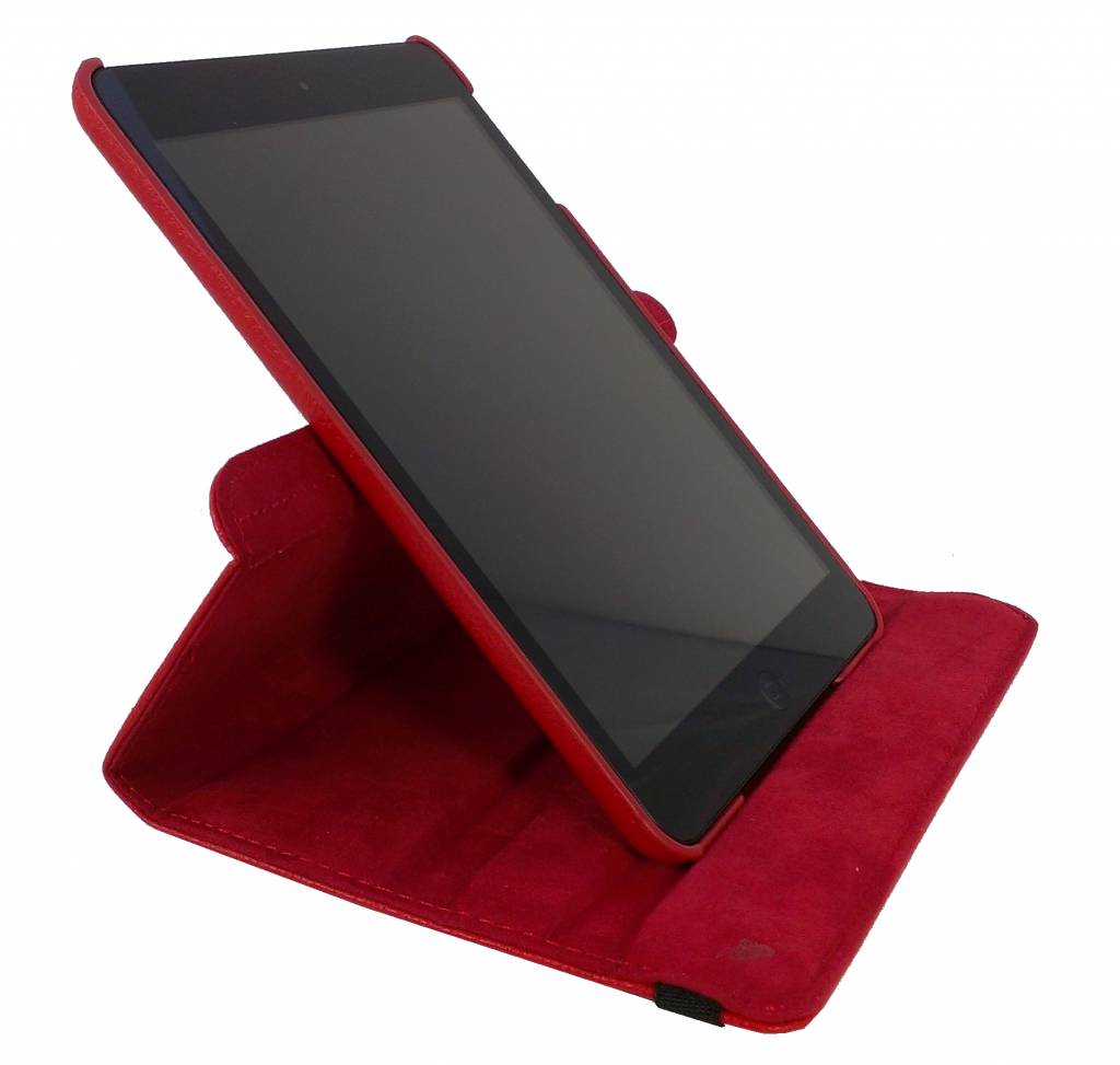 iPad Mini 4 hoes 360 graden leer rood