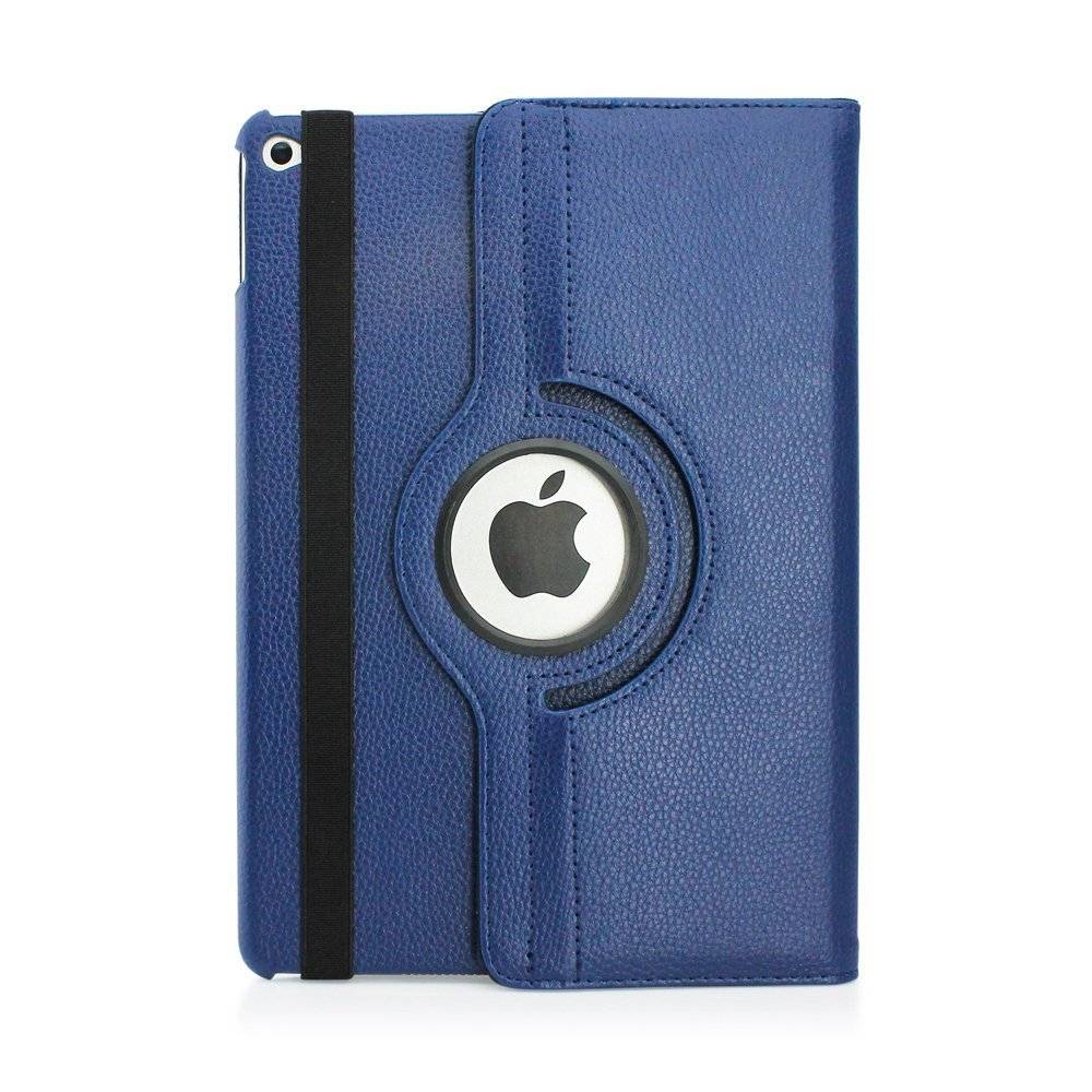 iPad 2017 hoes 360 graden donker blauw leer