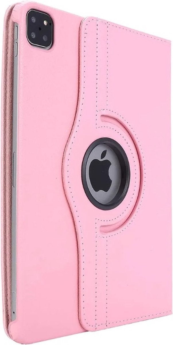 iPad Air 13-inch (2024) 360 Graden Hoes Licht Roze Leer