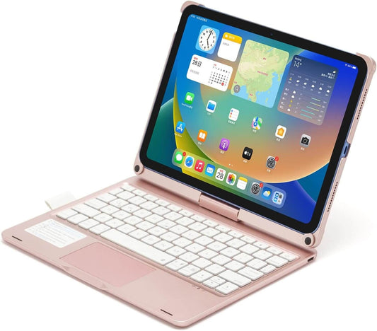 iPad 2022 10.9 inch 10de generatie Toetsenbord case rosé goud