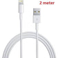 Oplader met Lightning kabel 2 meter (iPhone, iPad 2017/2018, 2019/2020/2021 10.2, Pro 9.7/10.5, 12.9 (2015/2017), Air 1/2, Mini 1-5)