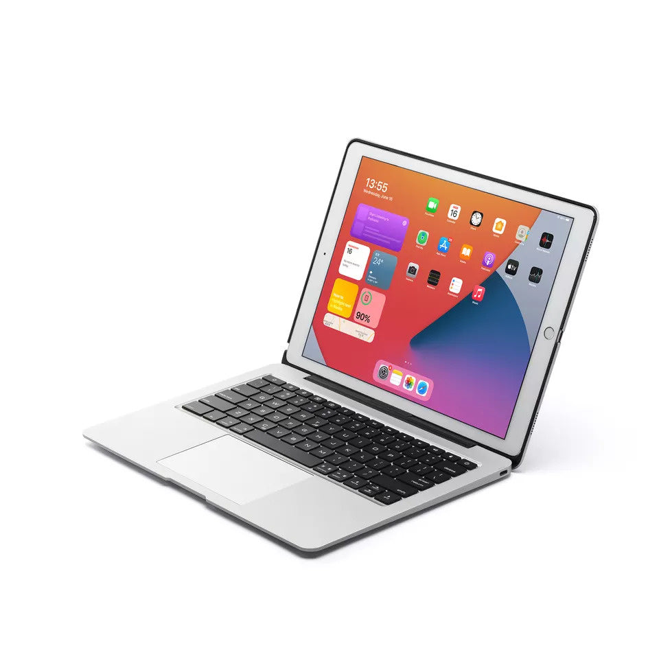 iPad Pro 12.9 (2015) toetsenbord hoes zilver met trackpad muis