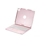 iPad Air 13 inch (2024) - iPad Pro 12.9 inch 2020/2021/2022 Toetsenbord Case Rosé Goud 360 graden draaibaar met Touchpad  Muis