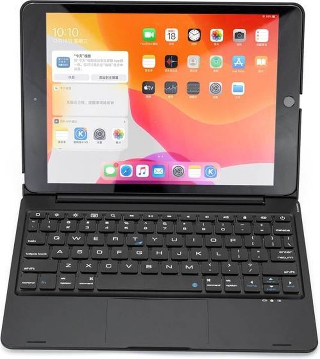 iPad 10.2-inch (2019) Toetsenbord Case Zwart