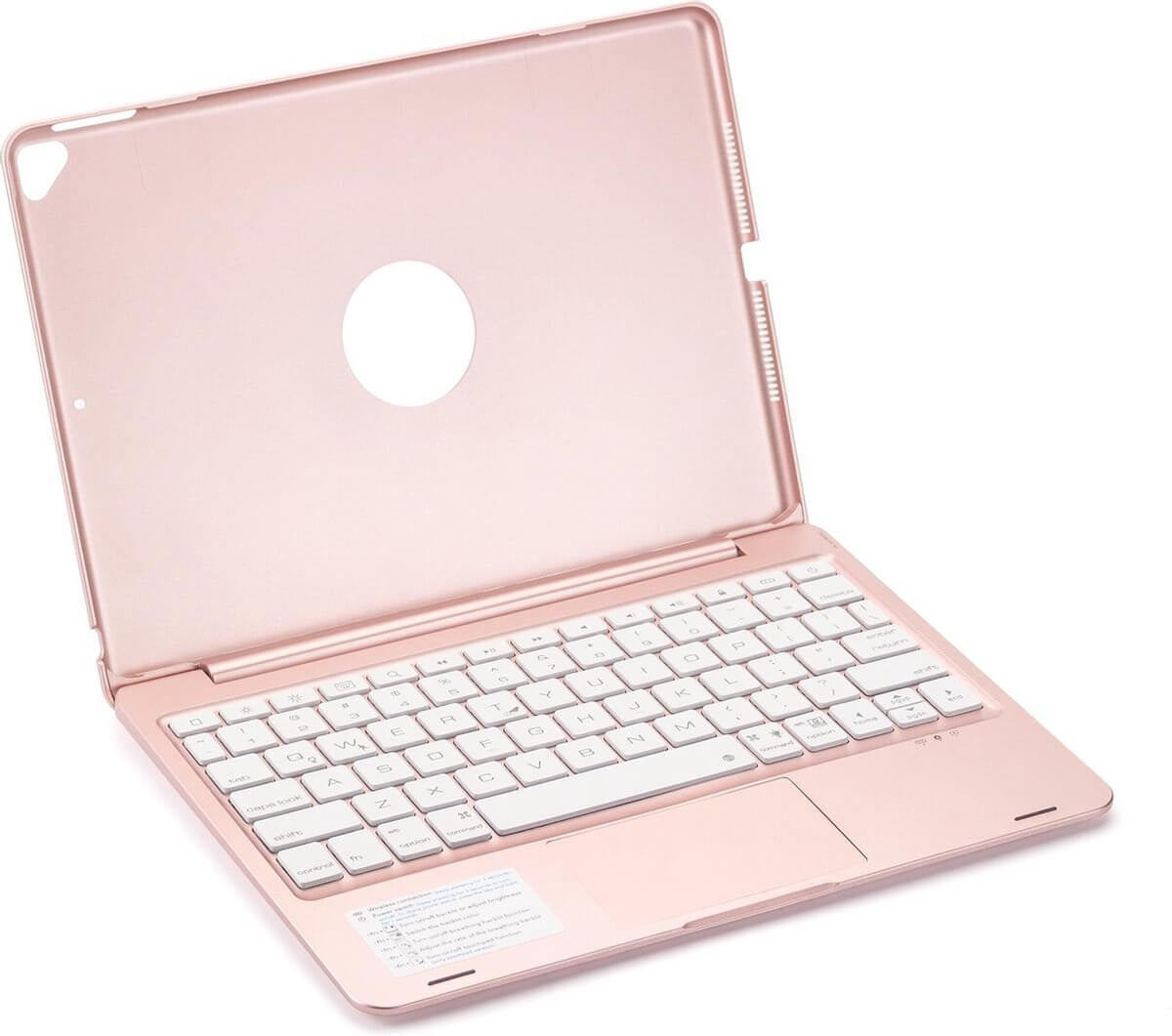 iPad 2019 10.2 Toetsenbord Hoes roze