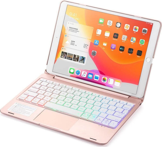 iPad 2019 10.2 Toetsenbord Hoes roze