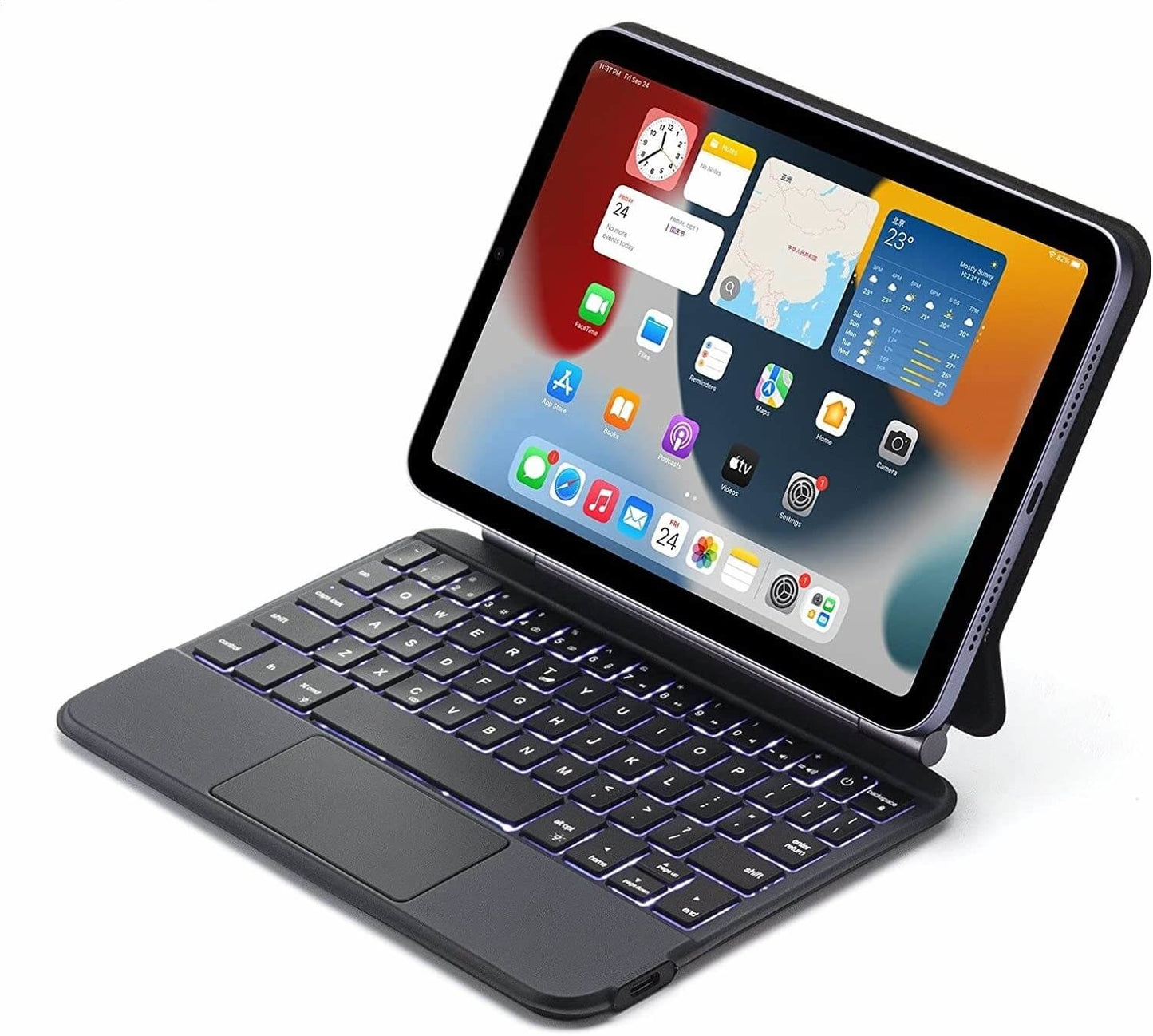 iPad Mini 7 Bluetooth Magnetisch Toetsenbord Zwart