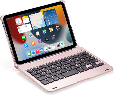 iPad Mini 6 Bluetooth Toetsenbord Hoes Rosé Goud