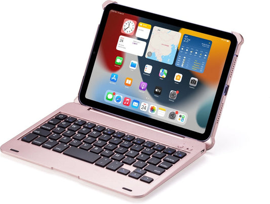 iPad Mini 6 Bluetooth Toetsenbord Hoes Rosé Goud