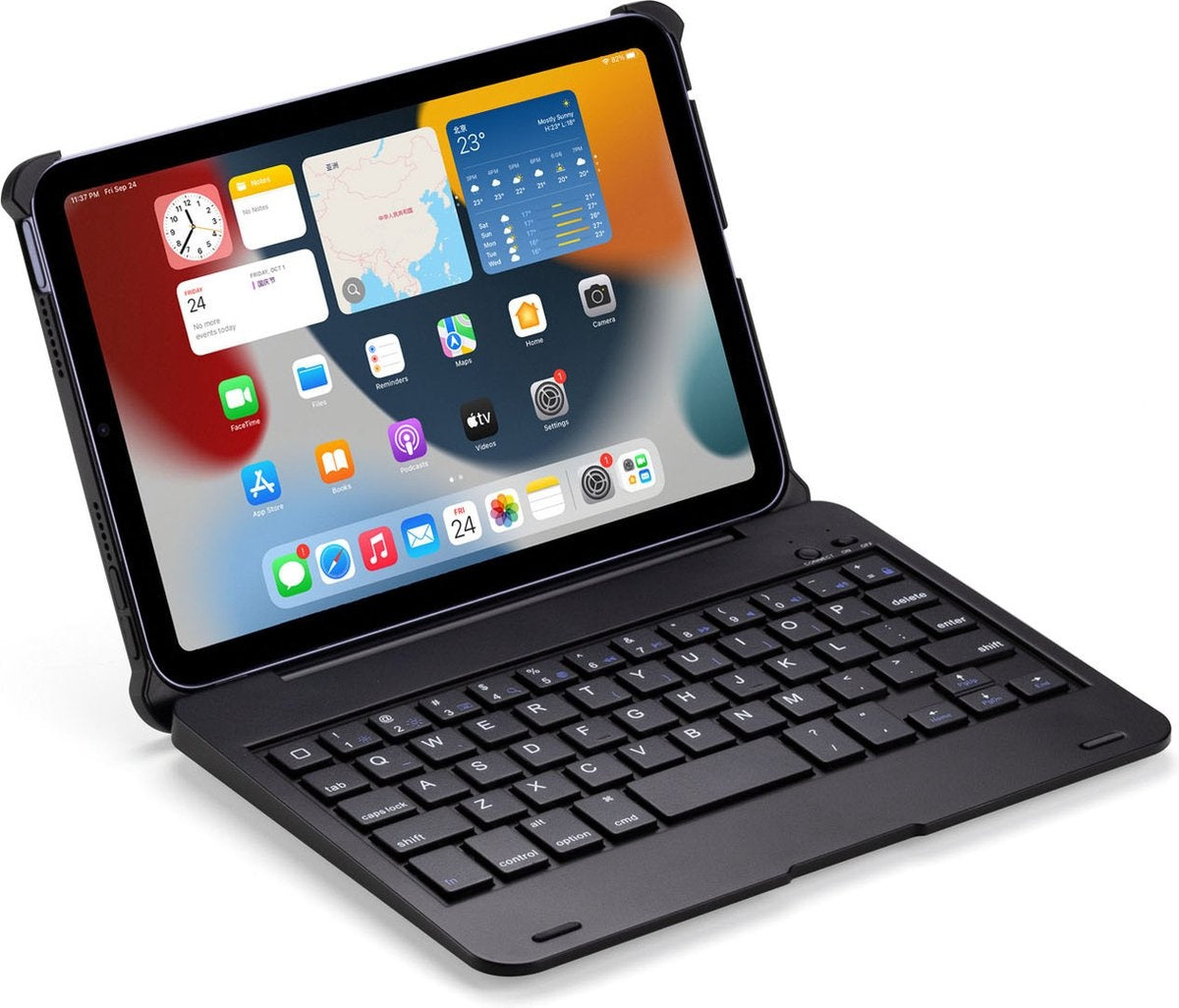 iPad Mini 4/5 Bluetooth Toetsenbord Hoes Zwart - QWERTY