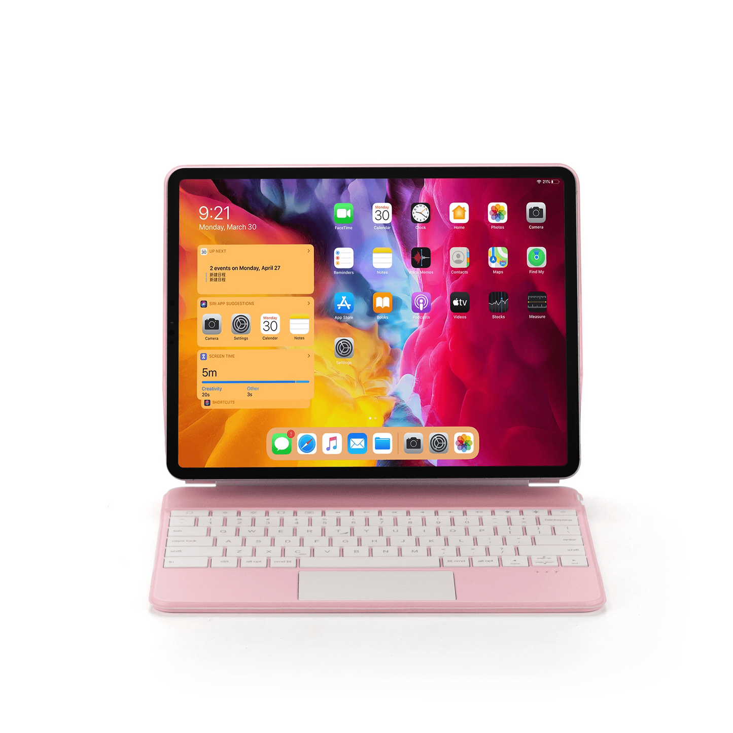 iPad Pro 13 Inch (2024) Bluetooth Magnetisch Toetsenbord Roze